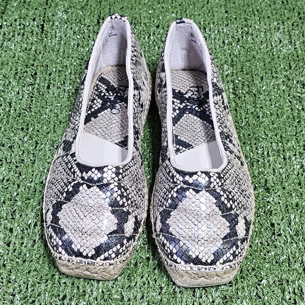 FRANCO SARTO | KIYA SNAKESKIN FAUX LEATHER QUILTED ESPADRILLES